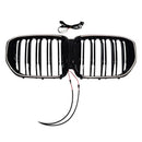 Svart främre stötfångargaller Grill Passar BMW G05 LCI X5 2024+ Double Line W/LED-15