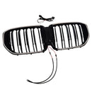Svart främre stötfångargaller Grill Passar BMW G05 LCI X5 2024+ Double Line W/LED-16