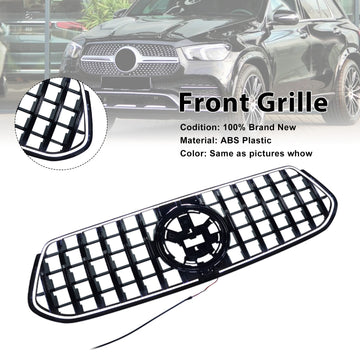 Front Bumper Grille Grill Fit Mercedes Benz GLE Class C167 V167 2019-2023 W/ LED - 0