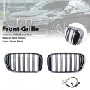 Rejilla delantera para parrilla de riñón compatible con BMW Serie 7 G11 G12 2016-2018 pre-Facelift-2