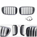 Rejilla delantera para parrilla de riñón compatible con BMW Serie 7 G11 G12 2016-2018 pre-Facelift-3