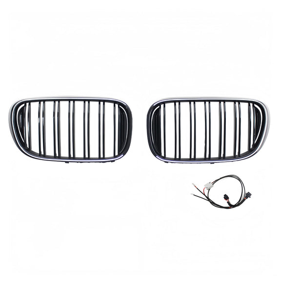 Rejilla delantera para parrilla de riñón compatible con BMW Serie 7 G11 G12 2016-2018 pre-Facelift