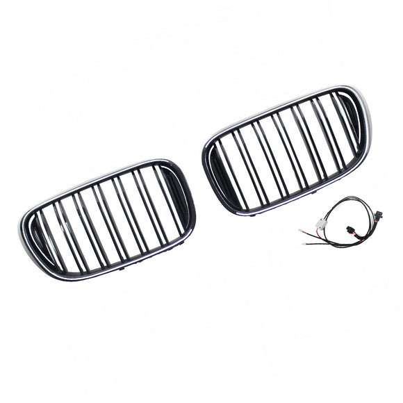 Rejilla delantera para parrilla de riñón compatible con BMW Serie 7 G11 G12 2016-2018 pre-Facelift