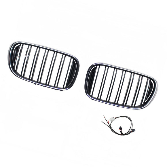 Rejilla delantera para parrilla de riñón compatible con BMW Serie 7 G11 G12 2016-2018 pre-Facelift
