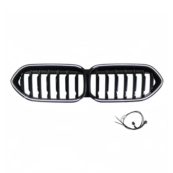 2020-2023 BMW 2 Series F44 Coupe Gloss Black Front Bumper Grille W/ LED