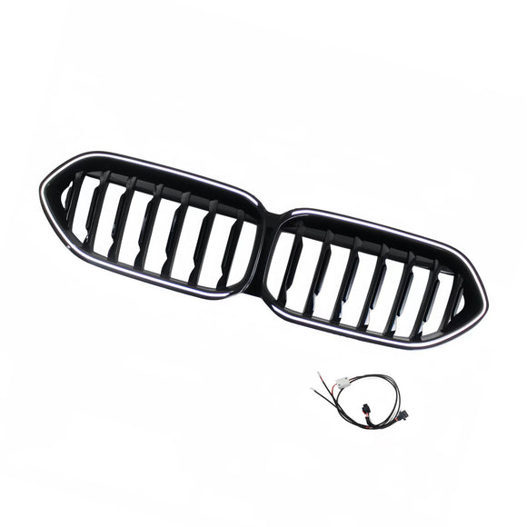 2020-2023 BMW 2 Series F44 Coupe Gloss Black Front Bumper Grille W/ LED