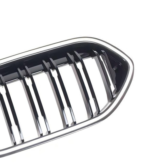 Gloss Black Front Bumper Grille Grill Fit BMW 2 Series F44 2020-2023 Coupe W/ LED