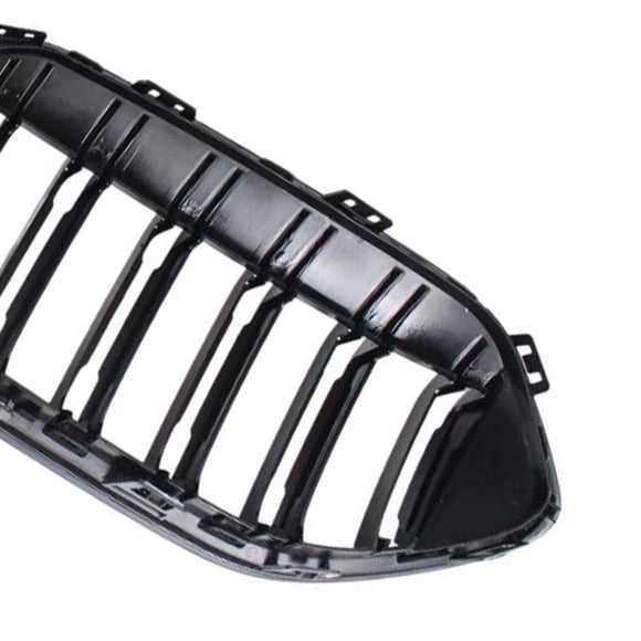 Gloss Black Front Bumper Grille Grill Fit BMW 2 Series F44 2020-2023 Coupe W/ LED