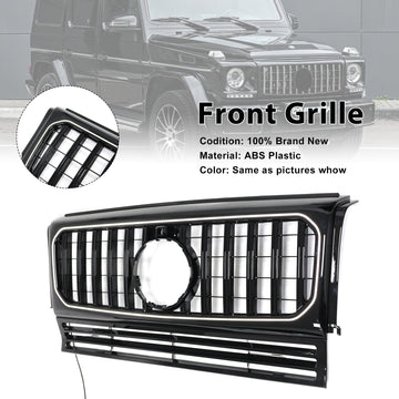 Black Front Bumper Grill GT LED Grille Fit Mercedes Benz G-Class W463 1990-2018 - 0