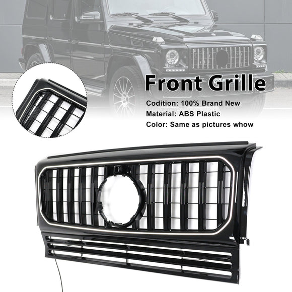 Schwarzer Frontstoßstangengrill GT LED-Grill passend für Mercedes-Benz G-Klasse W463 1990–2018