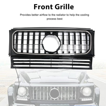 Black Front Bumper Grill GT LED Grille Fit Mercedes Benz G-Class W463 1990-2018