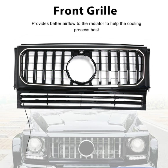 Schwarzer Frontstoßstangengrill GT LED-Grill passend für Mercedes-Benz G-Klasse W463 1990–2018