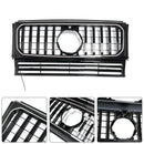 Schwarzer Frontstoßstangengrill GT LED-Grill passend für Mercedes-Benz G-Klasse W463 1990–2018-4