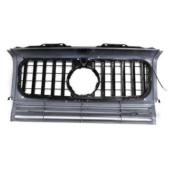 Schwarzer Frontstoßstangengrill GT LED-Grill passend für Mercedes-Benz G-Klasse W463 1990–2018