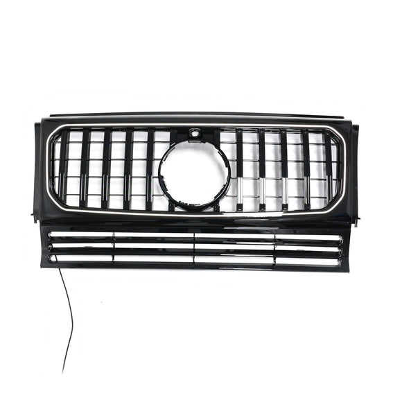Schwarzer Frontstoßstangengrill GT LED-Grill passend für Mercedes-Benz G-Klasse W463 1990–2018