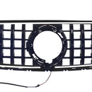 Mercedes-Benz X253 GLC-luokka 2020-2022 GT-tyylinen etupuskurin säleikkö Musta säleikkö W/ LED-6