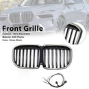BMW X7 G07 2019-2022 Single Slat Gloss Black Front Kidney Grille W/ LED Light-2