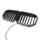 BMW X7 G07 2019-2022 Single Slat Gloss Black Front Kidney Grille W/ LED Light-5