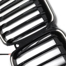 BMW X7 G07 2019-2022 Single Slat Gloss Black Front Kidney Grille W/ LED Light-6