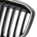 BMW X7 G07 2019-2022 Single Slat Gloss Black Front Kidney Grille W/ LED Light-7