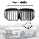 Doppelte Lamellen, glänzend schwarz, vorderer Nierengrill, passend für BMW X7 G07 2019–2022-4