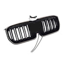 Doppelte Lamellen, schwarze Frontstoßstange, Nierengrill, passend für BMW X1 U11 U12 2023–2025-7