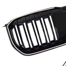 Doppelte Lamellen, schwarze Frontstoßstange, Nierengrill, passend für BMW X1 U11 U12 2023–2025-9