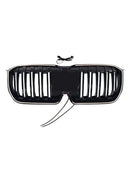 Doppelte Lamellen, schwarze Frontstoßstange, Nierengrill, passend für BMW X1 U11 U12 2023–2025-13