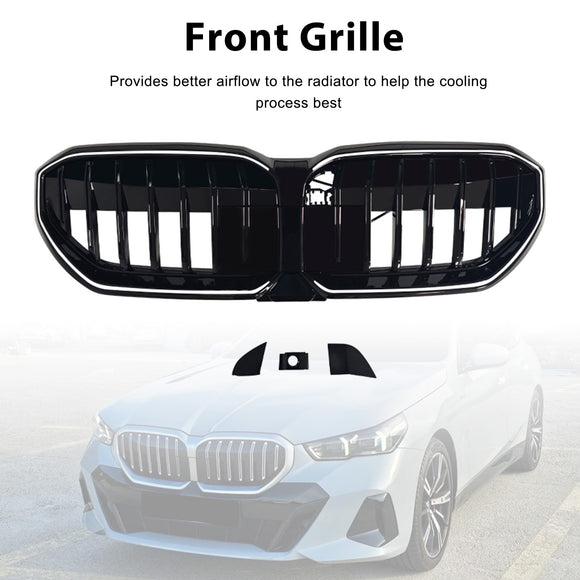 2024-2026 BMW serii 5 I5 G60 G61 G68 Pojedyncza listwa Grill Wymiana przedniego zderzaka Kratka z diodą LED