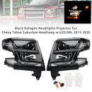 Halogen Headlights Projector Assembly Left+Right For Chevy Tahoe Suburban 2015-2020-2