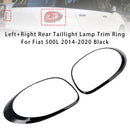 Vasen+oikea takavalon lampun koristerengas Fiat 500L 2014-2020 mustalle-1