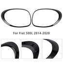 Vasen+oikea takavalon lampun koristerengas Fiat 500L 2014-2020 mustalle-6