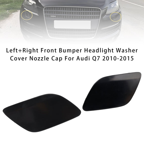Left+Right Front Bumper Headlight Washer Cover Nozzle Cap For Audi Q7 2010-2015
