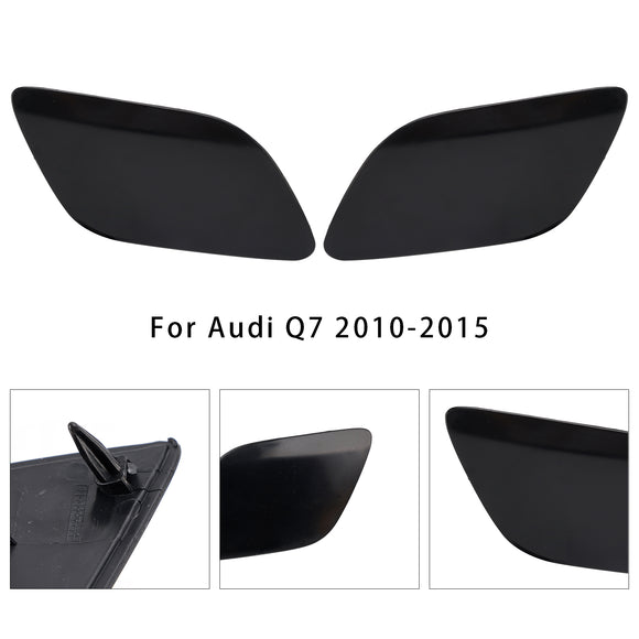 Left+Right Front Bumper Headlight Washer Cover Nozzle Cap For Audi Q7 2010-2015