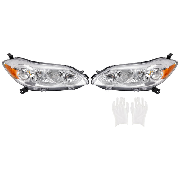 2009–2014 Toyota Matrix links + rechts Scheinwerferbaugruppe Scheinwerfer Chromgehäuse