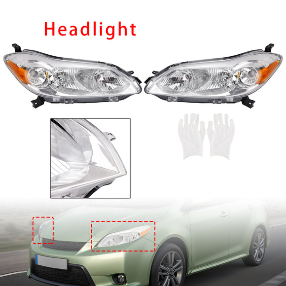 2009–2014 Toyota Matrix links + rechts Scheinwerferbaugruppe Scheinwerfer Chromgehäuse