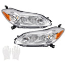 2009–2014 Toyota Matrix links + rechts Scheinwerferbaugruppe Scheinwerfer Chromgehäuse-13