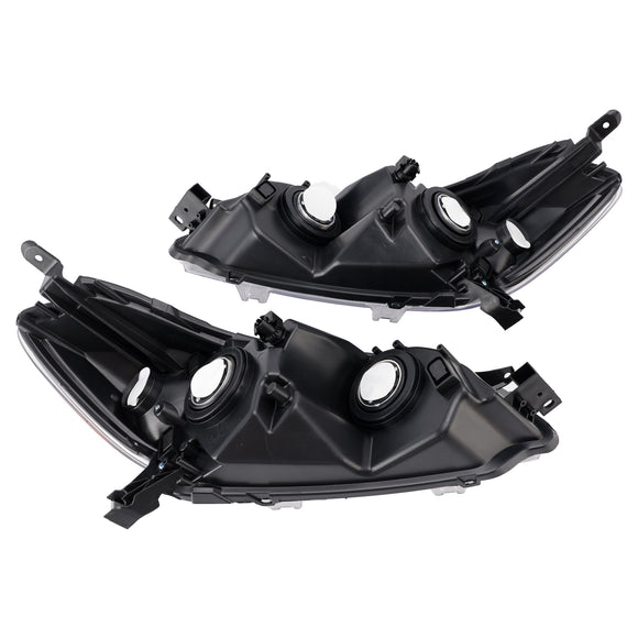 Toyota Matrix 2009-2014  Left+Right Headlights Assembly Headlamp Black Housing