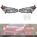 Toyota Matrix 2009-2014  Left+Right Headlights Assembly Headlamp Black Housing-3