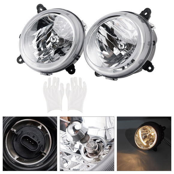 Chrome Links + Rechts Koplampen Lampen Voor Jeep Patriot 2007-2010