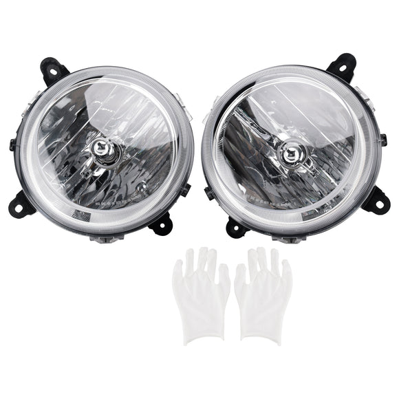 Chrome Links + Rechts Koplampen Lampen Voor Jeep Patriot 2007-2010