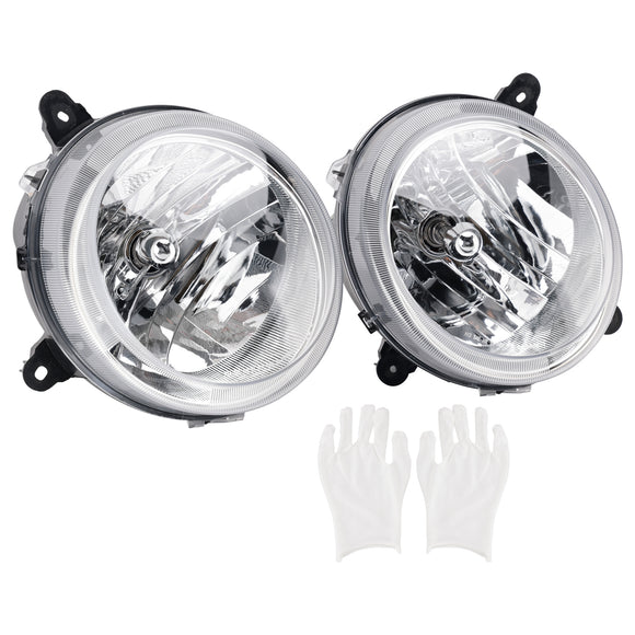Chrome Links + Rechts Koplampen Lampen Voor Jeep Patriot 2007-2010