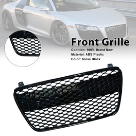 A grade dianteira preta do favo de mel do brilho grade abundante cabe Audi R8 2007-2012 - 0