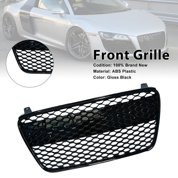 Audi R8 2007-2012 Honeycomb Black Grill Front Bumper Mesh Replacement Grille