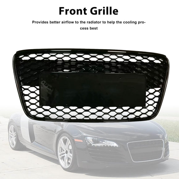 Audi R8 2007-2012 Honeycomb Black Grill Front Bumper Mesh Replacement Grille