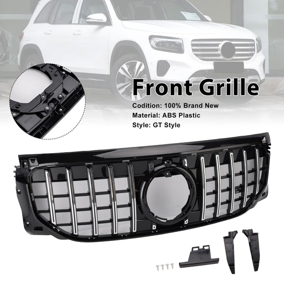 Chroom + Zwart Voorbumper Grille Fit Mercedes Benz GLB X247 GLB200 GLB250 2024 +