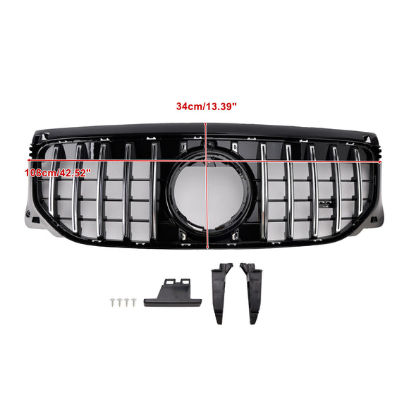 Chroom + Zwart Voorbumper Grille Fit Mercedes Benz GLB X247 GLB200 GLB250 2024 +