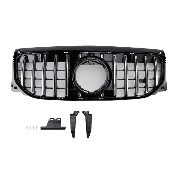 Chroom + Zwart Voorbumper Grille Fit Mercedes Benz GLB X247 GLB200 GLB250 2024 +