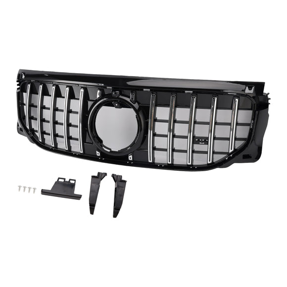 Chroom + Zwart Voorbumper Grille Fit Mercedes Benz GLB X247 GLB200 GLB250 2024 +