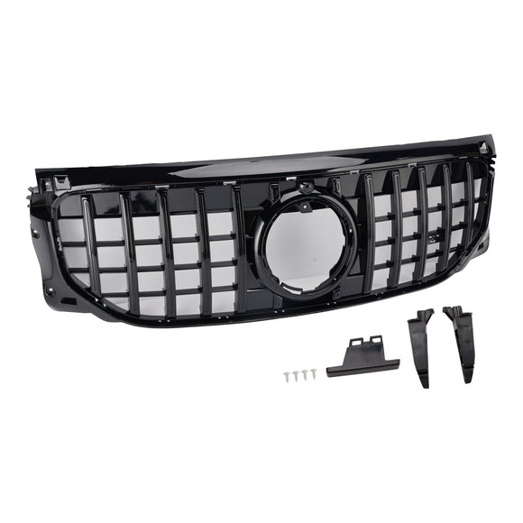 Gloss Black Front Bumper Grille GT Style Grill Fit Mercedes Benz GLB X247 GLB200 GLB220 GLB250 2024-2026